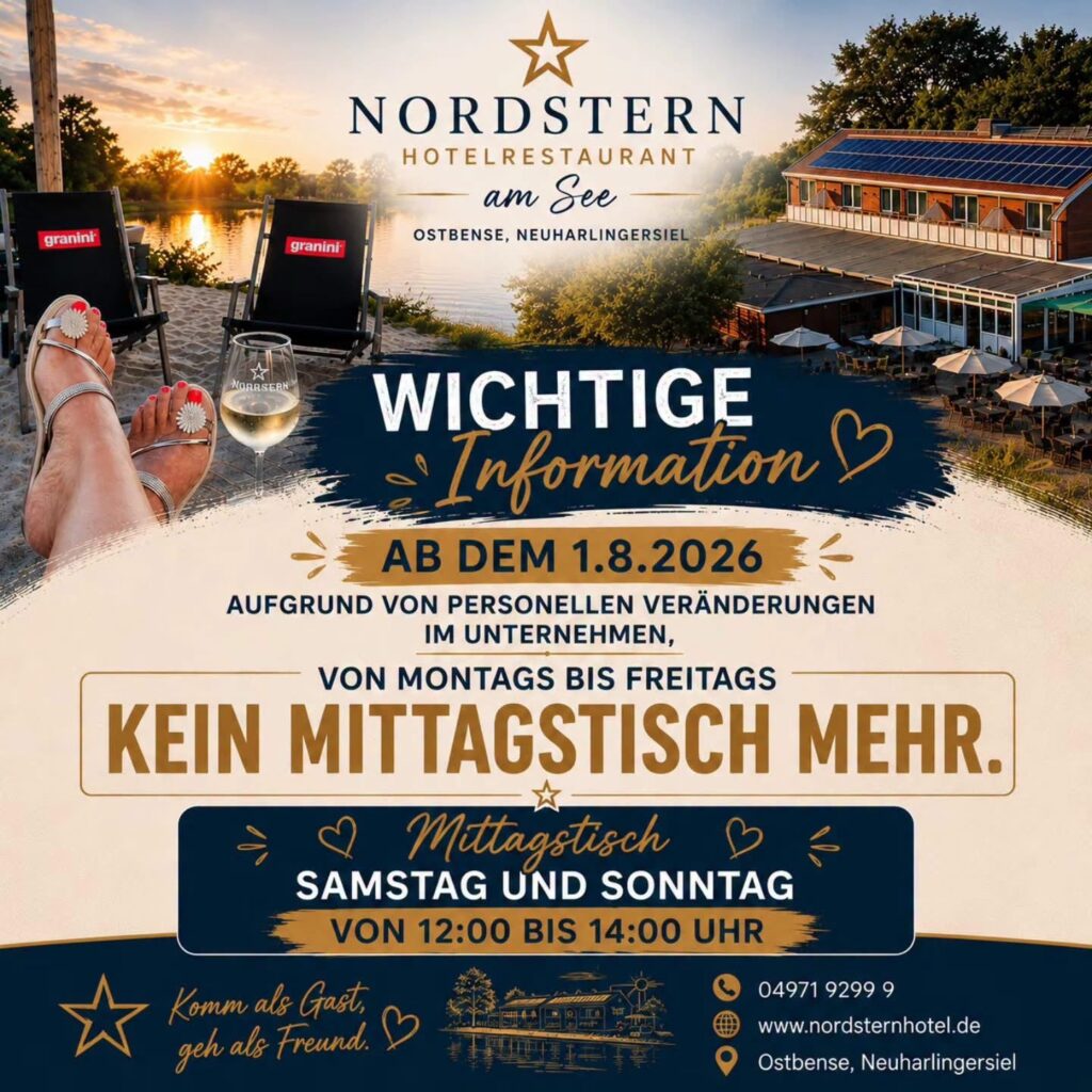 Ba 01.08.2026 kein Mittagstisch mehr unter der Woche
